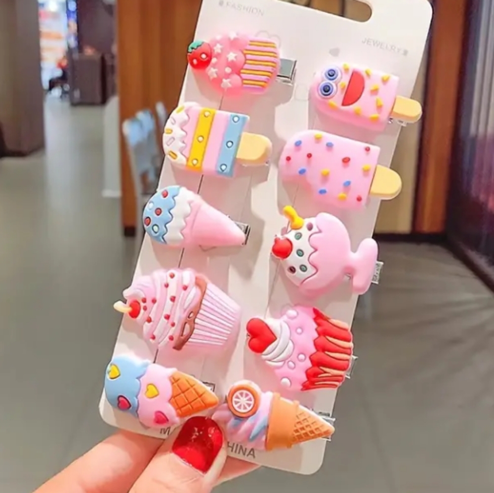 Sweet Treats Hair Clips Set
